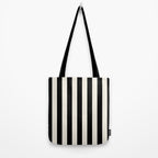 Broad Stripe - black and alabaster Tote Bag Gallery Image 2
