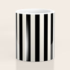 Broad Stripe - black and alabaster Coffee Mug Gallery Image 4