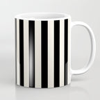 Broad Stripe - black and alabaster Coffee Mug Gallery Image 1