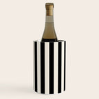 Broad Stripe - black and alabaster Wine Chiller Gallery Image 1