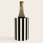 Broad Stripe - black and alabaster Wine Chiller Gallery Image 3