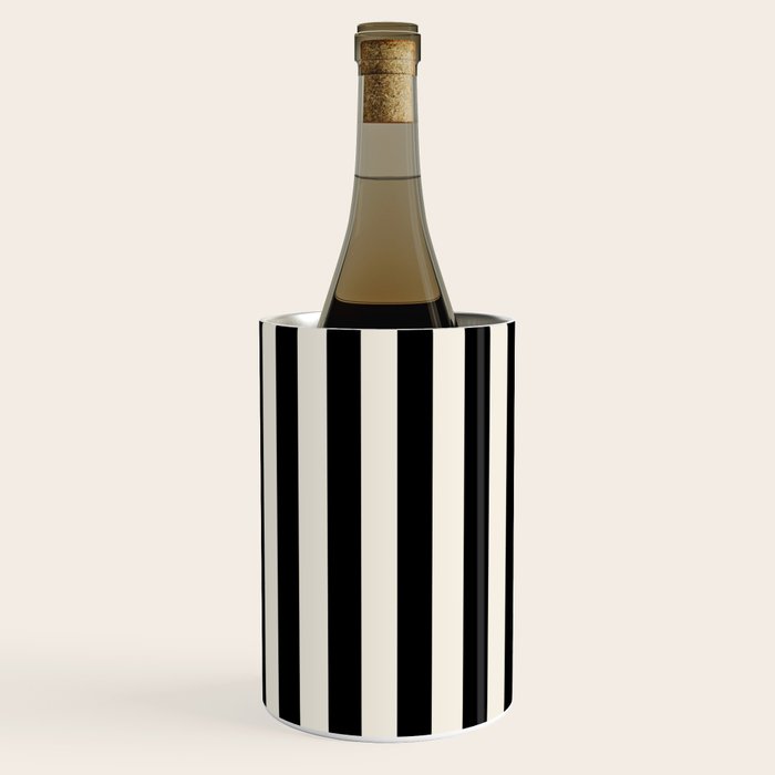 Broad Stripe - black and alabaster Wine Chiller Gallery Image 2