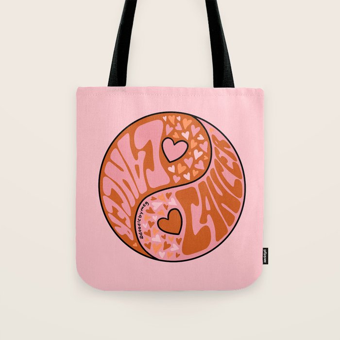 Cancer Yin Yang Tote Bag Gallery Image 1