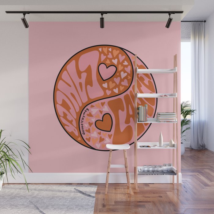 Cancer Yin Yang Wall Mural Gallery Image 1