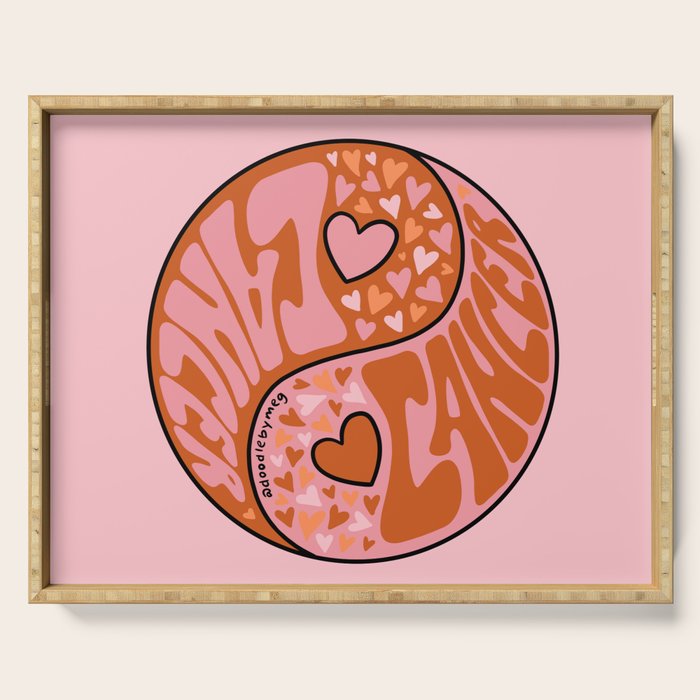 Cancer Yin Yang Serving Tray Gallery Image 1