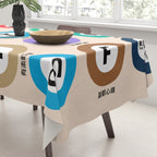 Tokyo subway map print. City metro alphabet poster, japan underground print, japanese city wall art. Tablecloth Gallery Image 3