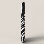 Wavy Stripes XLI - Black and White iPhone Case Gallery Image 2
