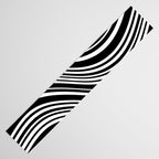 Wavy Stripes XLI - Black and White Table Runner Gallery Image 3