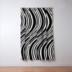 Wavy Stripes XLI - Black and White Window Curtain Gallery Image 3