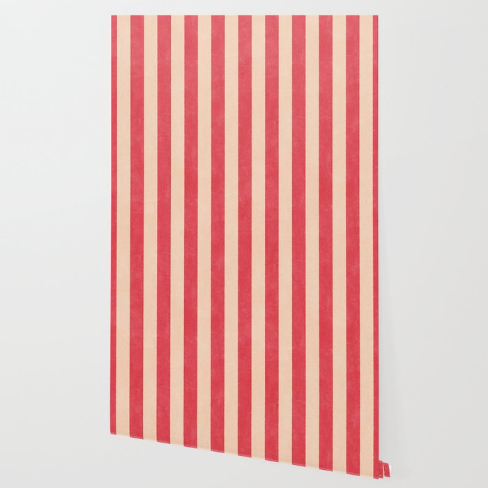 STRIPES 001 C - Strawberry Wallpaper Gallery Image 2