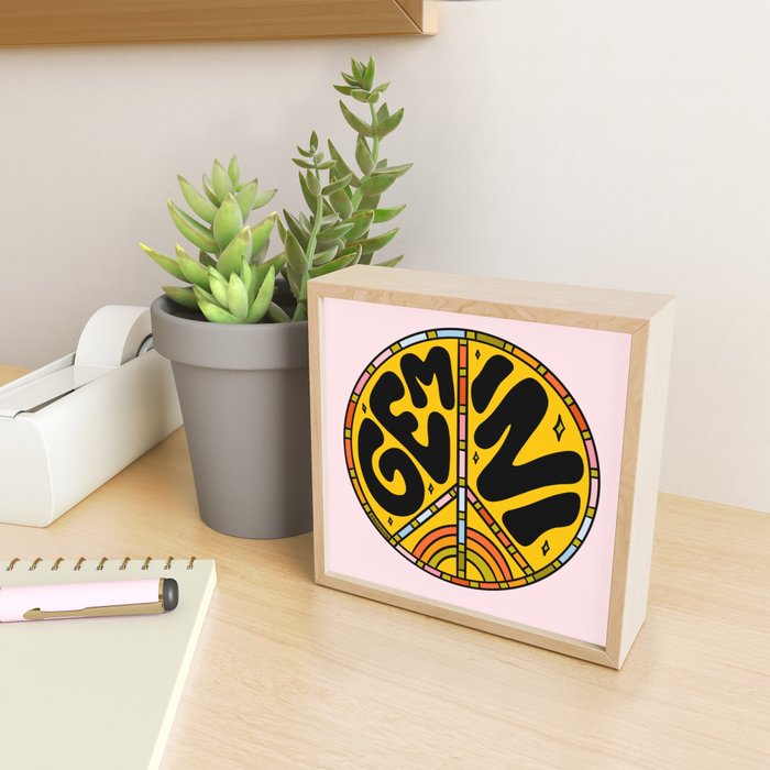 Gemini Peace Sign Mini Art Print Gallery Image 2