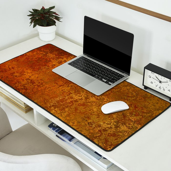 Vintage Copper Rust, Minimalist Art Desk Mat Gallery Image 2