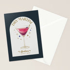 Dry Martini Cocktail Zodiac Sign Stationery Card Gallery Image 2