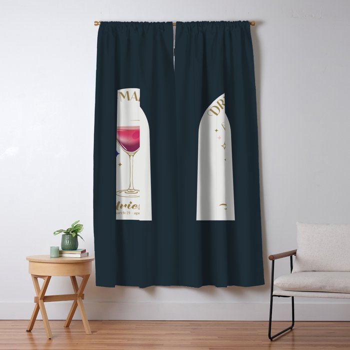 Dry Martini Cocktail Zodiac Sign Window Curtain Gallery Image 1