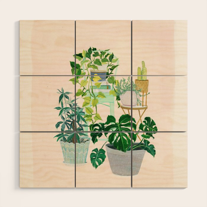 House plants Wood Wall Art Gallery Image 1