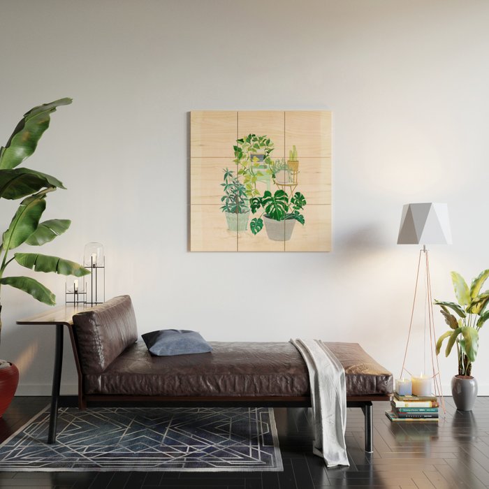 House plants Wood Wall Art Gallery Image 2