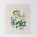 House plants Throw Blanket Gallery Image 2