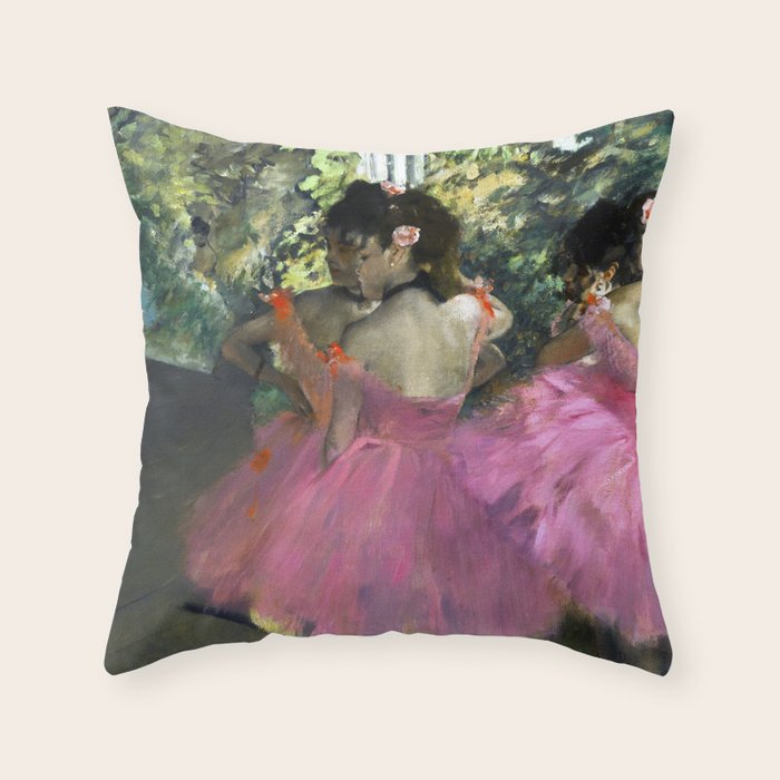 Edgar Degas Dancers in Pink Throw Pillow Gallery Image 6