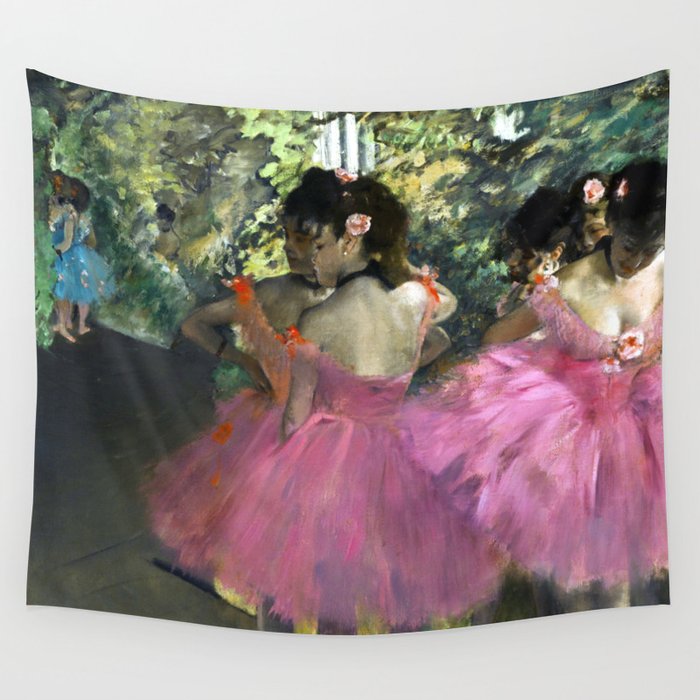 Edgar Degas Dancers in Pink Wall Tapestry Gallery Image 4