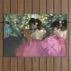 Edgar Degas Dancers in Pink Outdoor Rug Gallery Image 1
