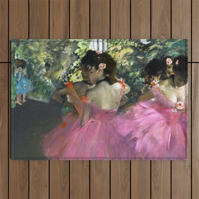 Edgar Degas Dancers in Pink Outdoor Rug Gallery Image 1
