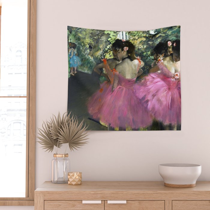 Edgar Degas Dancers in Pink Wall Tapestry Gallery Image 2