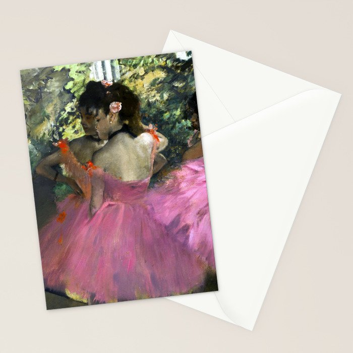 Edgar Degas Dancers in Pink Stationery Card Gallery Image 2