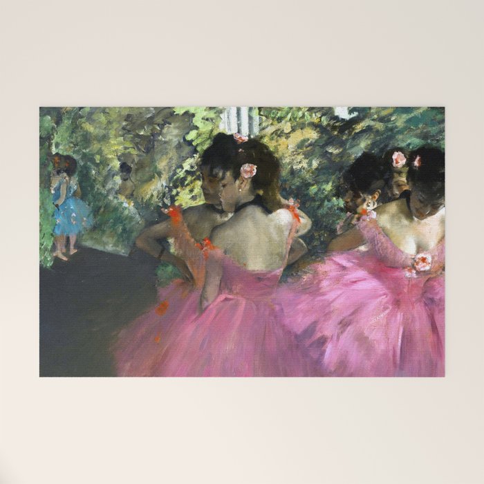 Edgar Degas Dancers in Pink Welcome Mat Gallery Image 1