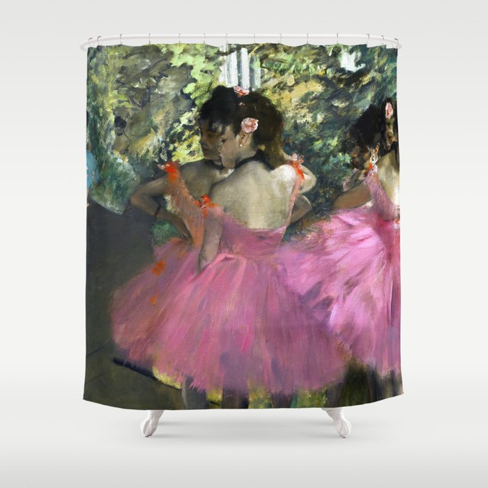 Edgar Degas Dancers in Pink Shower Curtain Gallery Image 1