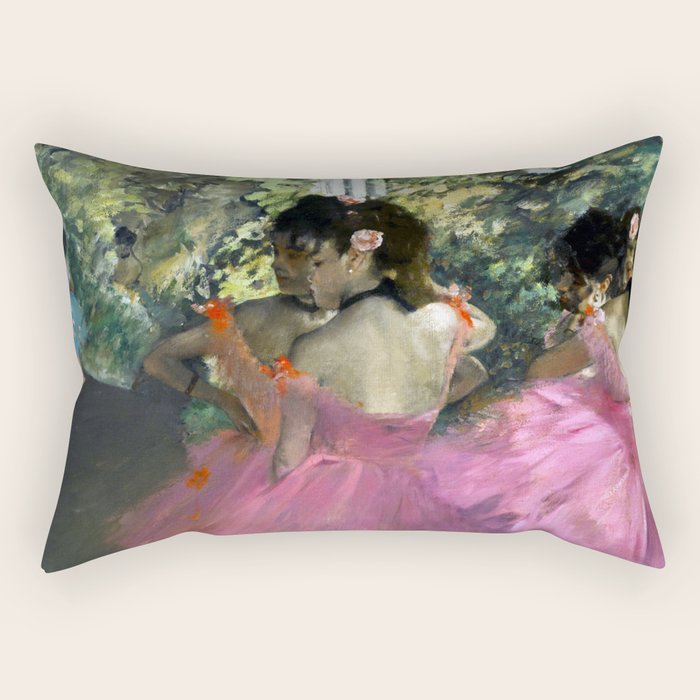 Edgar Degas Dancers in Pink Rectangular Pillow Gallery Image 2
