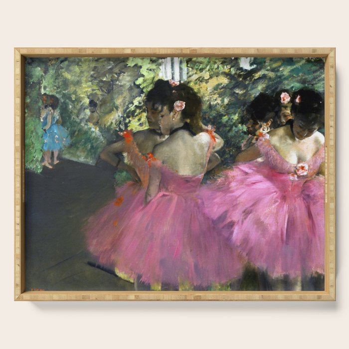 Edgar Degas Dancers in Pink Serving Tray Gallery Image 1