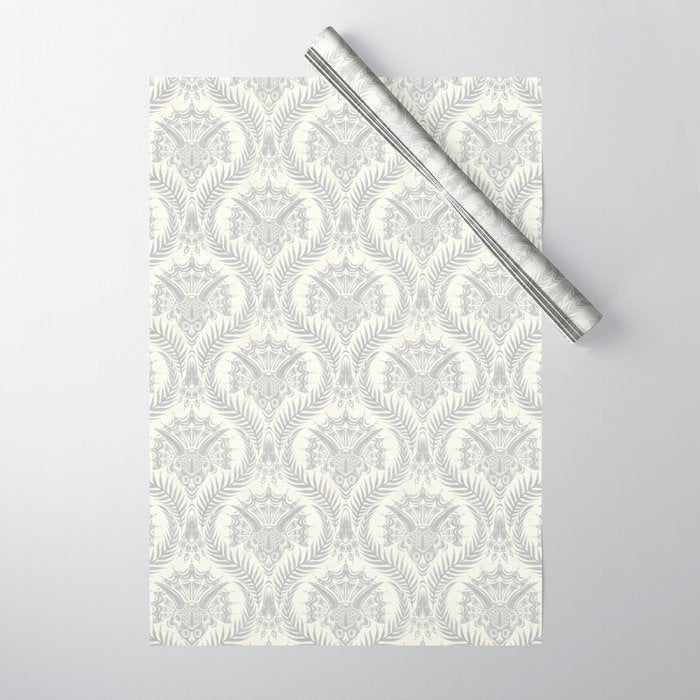 Triceratops Damask Wrapping Paper Gallery Image 1