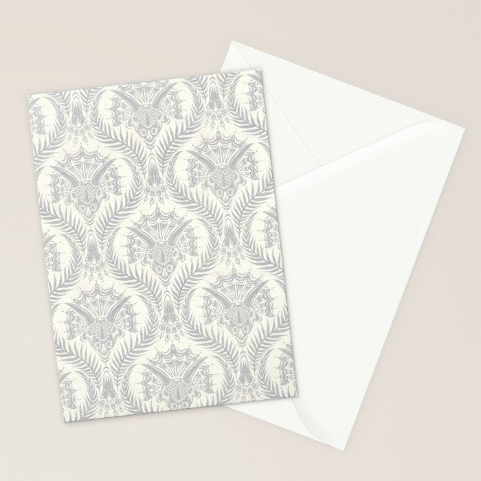 Triceratops Damask Stationery Card Gallery Image 2