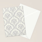 Triceratops Damask Stationery Card Gallery Image 2