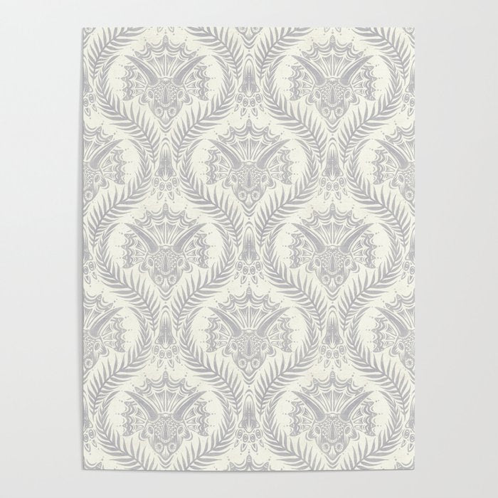 Triceratops Damask Poster Gallery Image 1