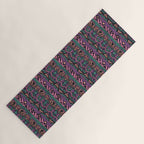 Mangatsika Mountain Stripe - Peach, Teal, Purple Yoga Mat Gallery Image 1