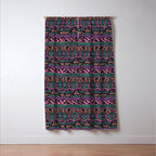Mangatsika Mountain Stripe - Peach, Teal, Purple Window Curtain Gallery Image 3