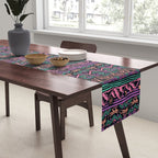 Mangatsika Mountain Stripe - Peach, Teal, Purple Table Runner Gallery Image 2