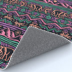 Mangatsika Mountain Stripe - Peach, Teal, Purple Rug Gallery Image 4