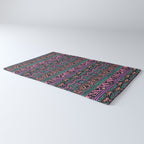 Mangatsika Mountain Stripe - Peach, Teal, Purple Rug Gallery Image 3