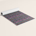 Mangatsika Mountain Stripe - Peach, Teal, Purple Yoga Mat Gallery Image 2