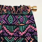 Mangatsika Mountain Stripe - Peach, Teal, Purple Window Curtain Gallery Image 2