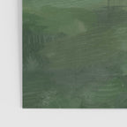 Green Mountain - Valley Hills Gray Sky Grass Plants Abstract Nature Painting Art Print Wall Decor Poster Gallery Image 3