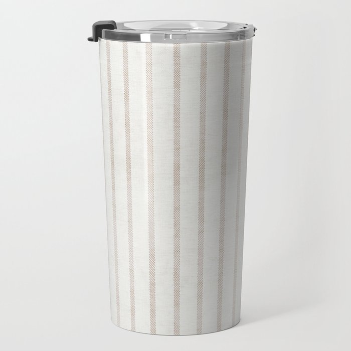 AEGEAN WIDE SPACED TICKING JUTE Travel Mug Gallery Image 3
