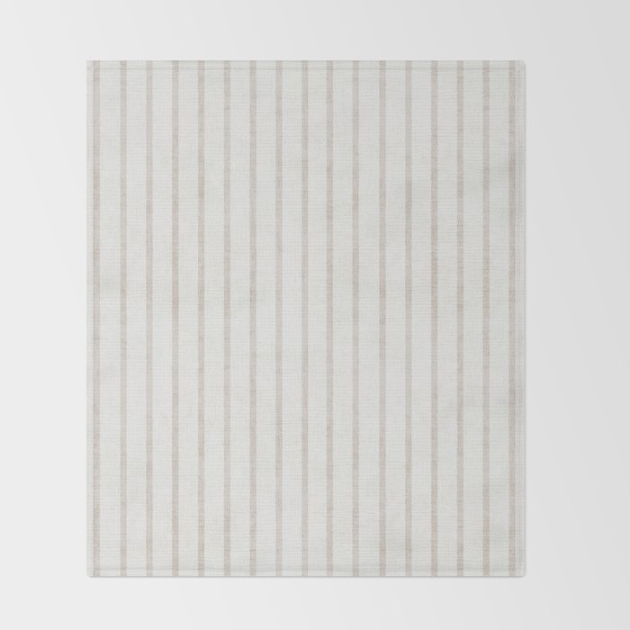 AEGEAN WIDE SPACED TICKING JUTE Throw Blanket Gallery Image 2