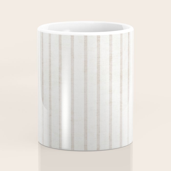 AEGEAN WIDE SPACED TICKING JUTE Coffee Mug Gallery Image 4