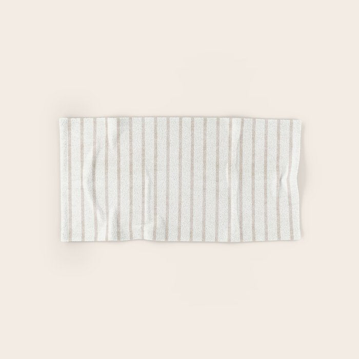 AEGEAN WIDE SPACED TICKING JUTE Bath Towel Gallery Image 1