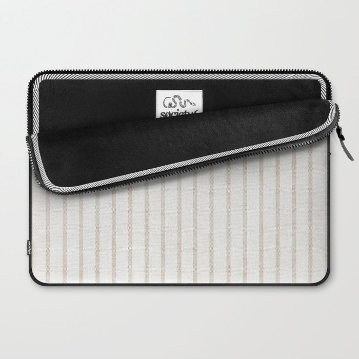 AEGEAN WIDE SPACED TICKING JUTE Laptop Sleeve Gallery Image 2