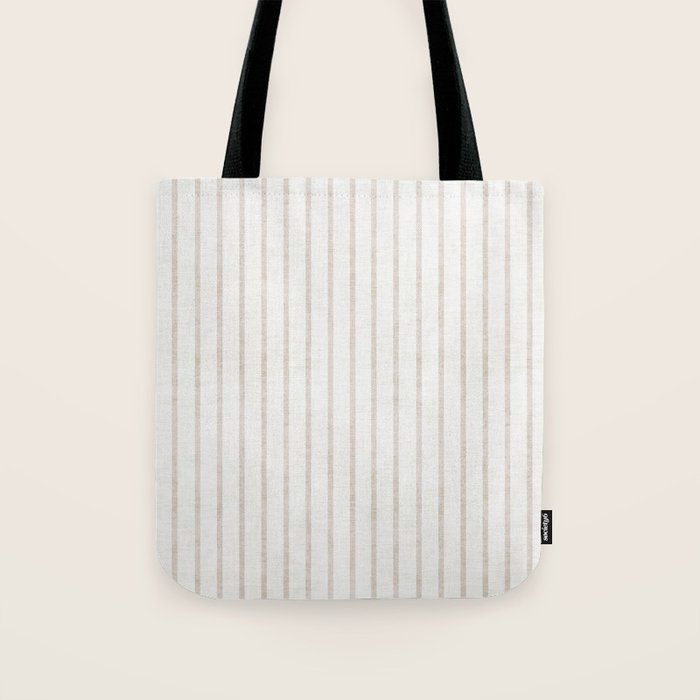 AEGEAN WIDE SPACED TICKING JUTE Tote Bag Gallery Image 1