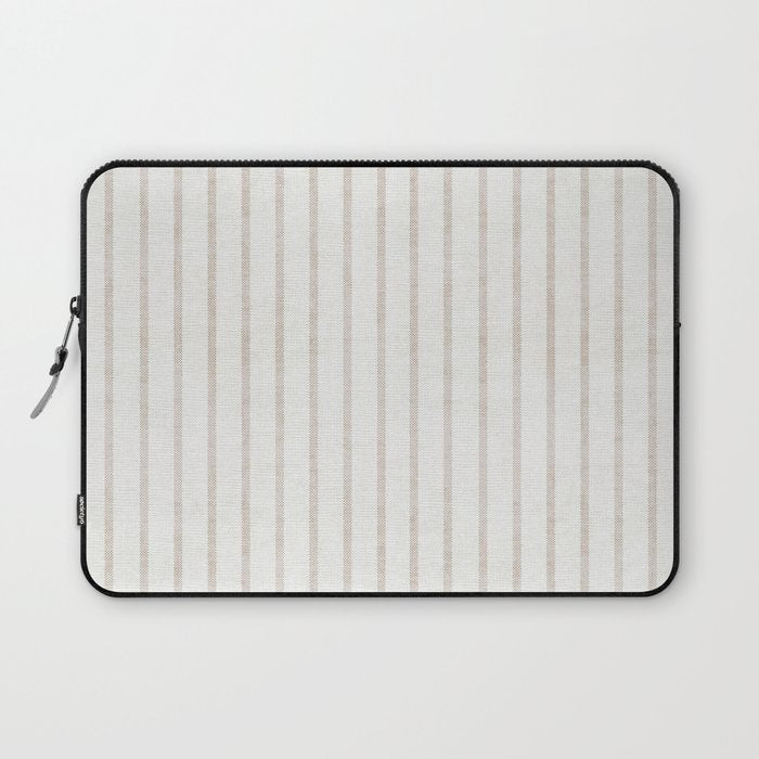 AEGEAN WIDE SPACED TICKING JUTE Laptop Sleeve Gallery Image 1